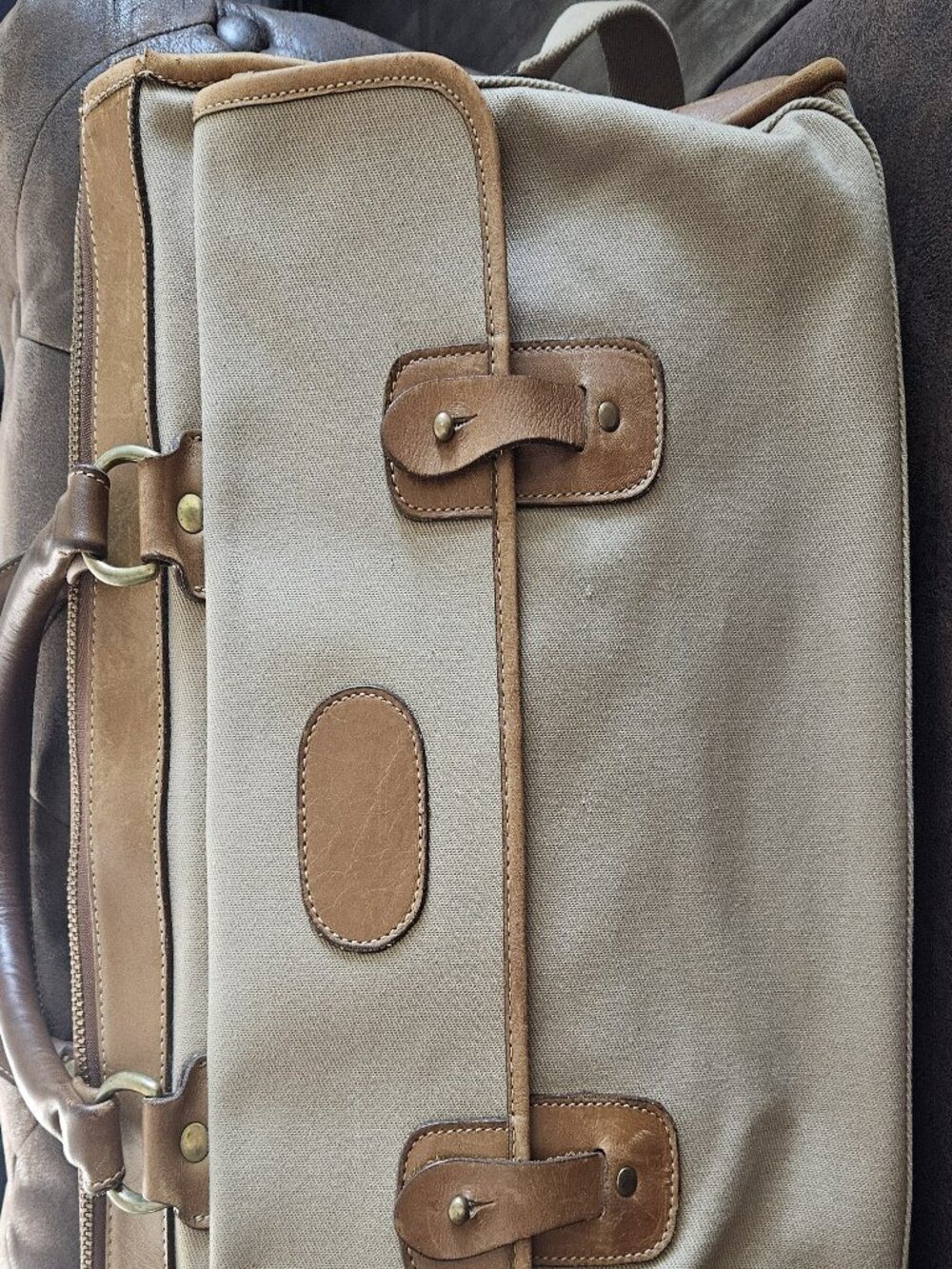 Ghurka Marley Hodgson No. 17 Satchel, Vintage Shoulder Bag - Leather & Canvas